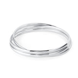 Russian Bracelet - Three Interlocking Silver Bangles