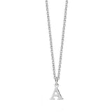 Sterling Silver Serif Initial Necklace