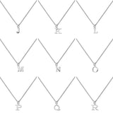 Sterling Silver Serif Initial Necklace