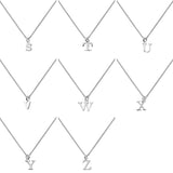 Sterling Silver Serif Initial Necklace