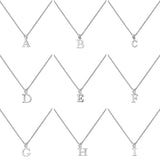 Sterling Silver Serif Initial Necklace