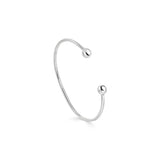 Slim Silver Torque Bracelet