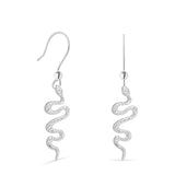 Sterling Silver Snake Earrings