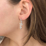 Sterling Silver Snake Earrings