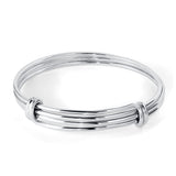 Sterling Silver Triple Wire Expanding Bangle