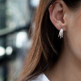 Sterling Silver Triple Wire Hoop Earrings