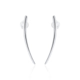 Silver Tusk Earrings