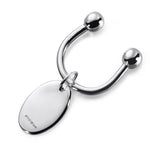 Sterling silver keyring, twist ball