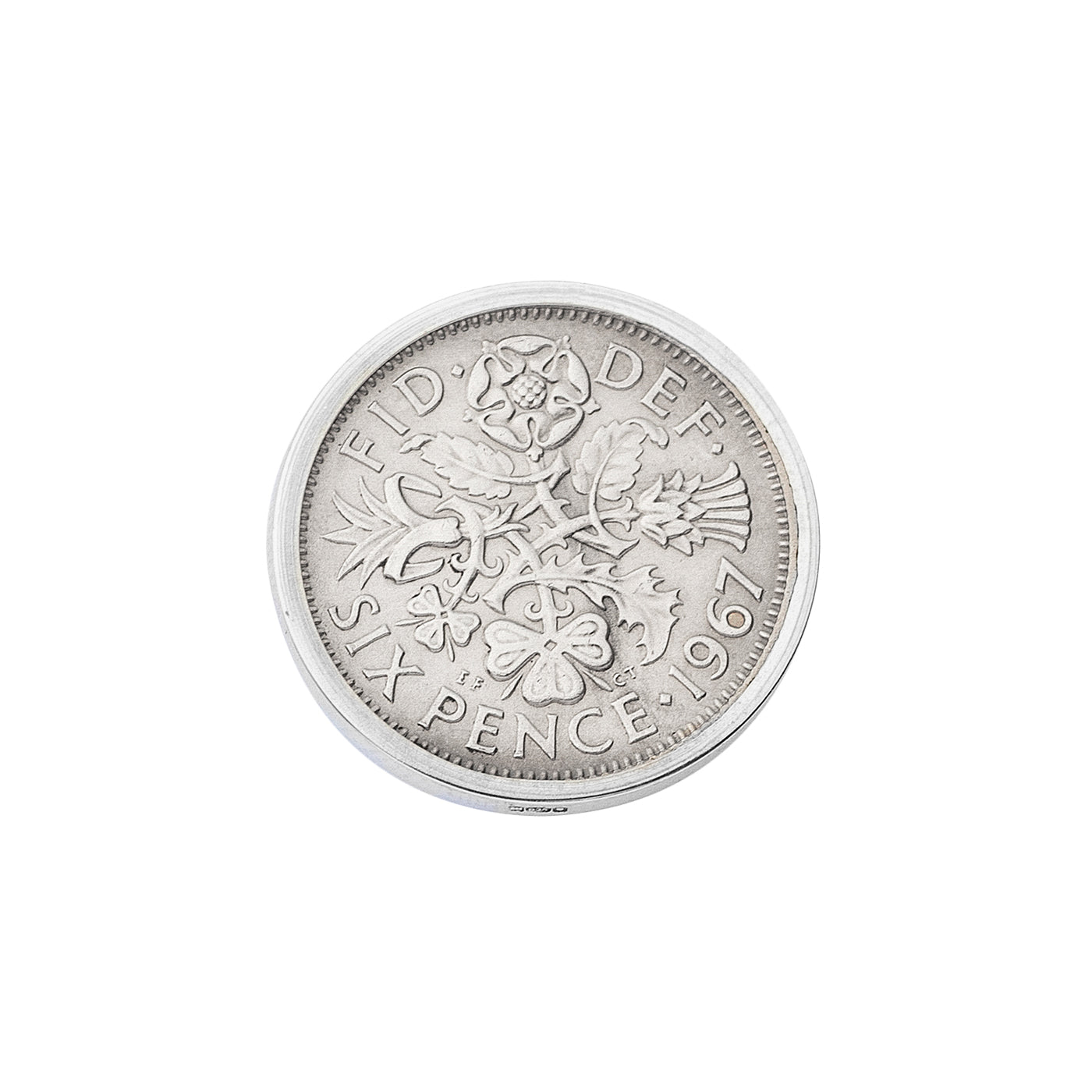 Sterling silver sixpence
