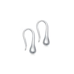Small sterling silver teardrop earrings

