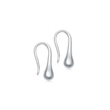 Small sterling silver teardrop earrings

