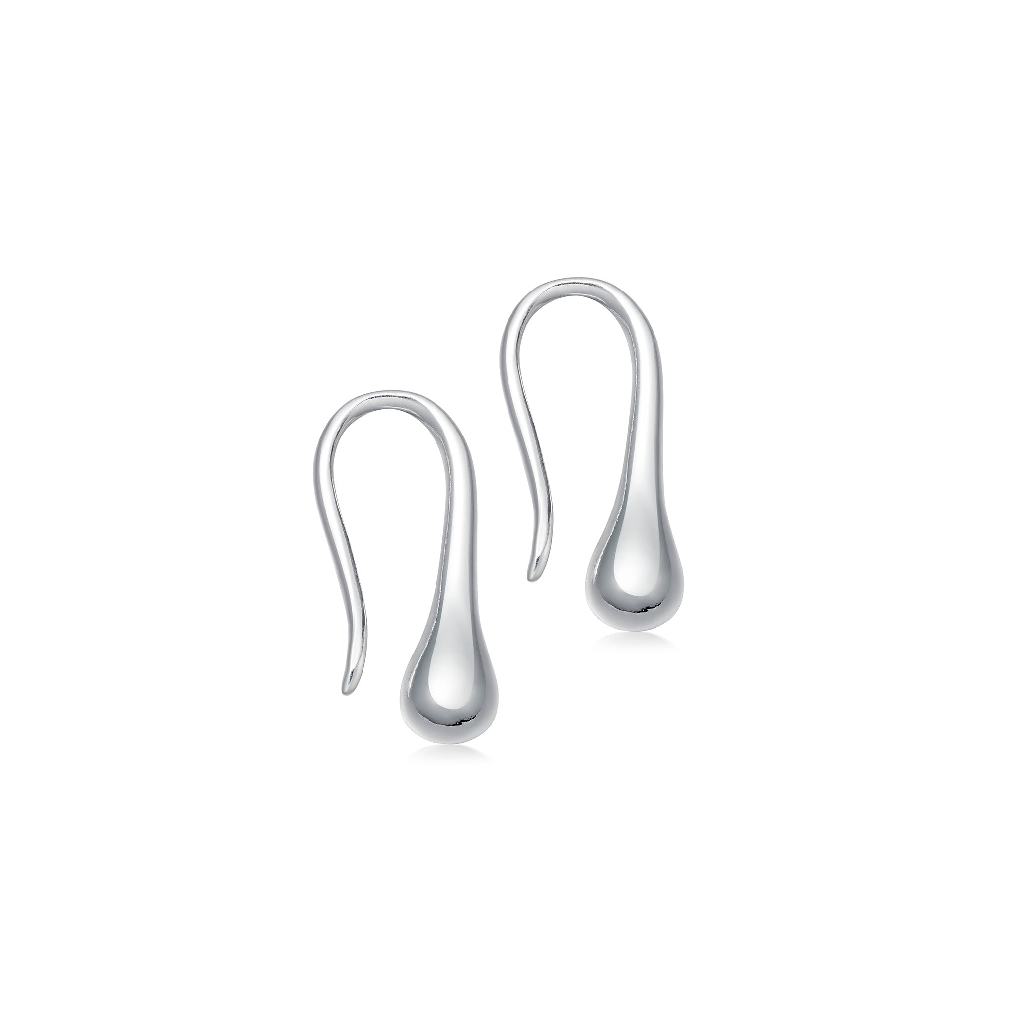 Small sterling silver teardrop earrings
