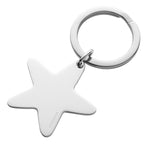 Silver Keyring - Flat Star - hersey-and-son