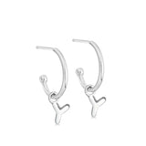 Silver Initial Hoop Earrings - hersey-and-son