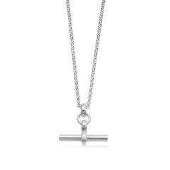 Sterling Silver T-Bar Necklace