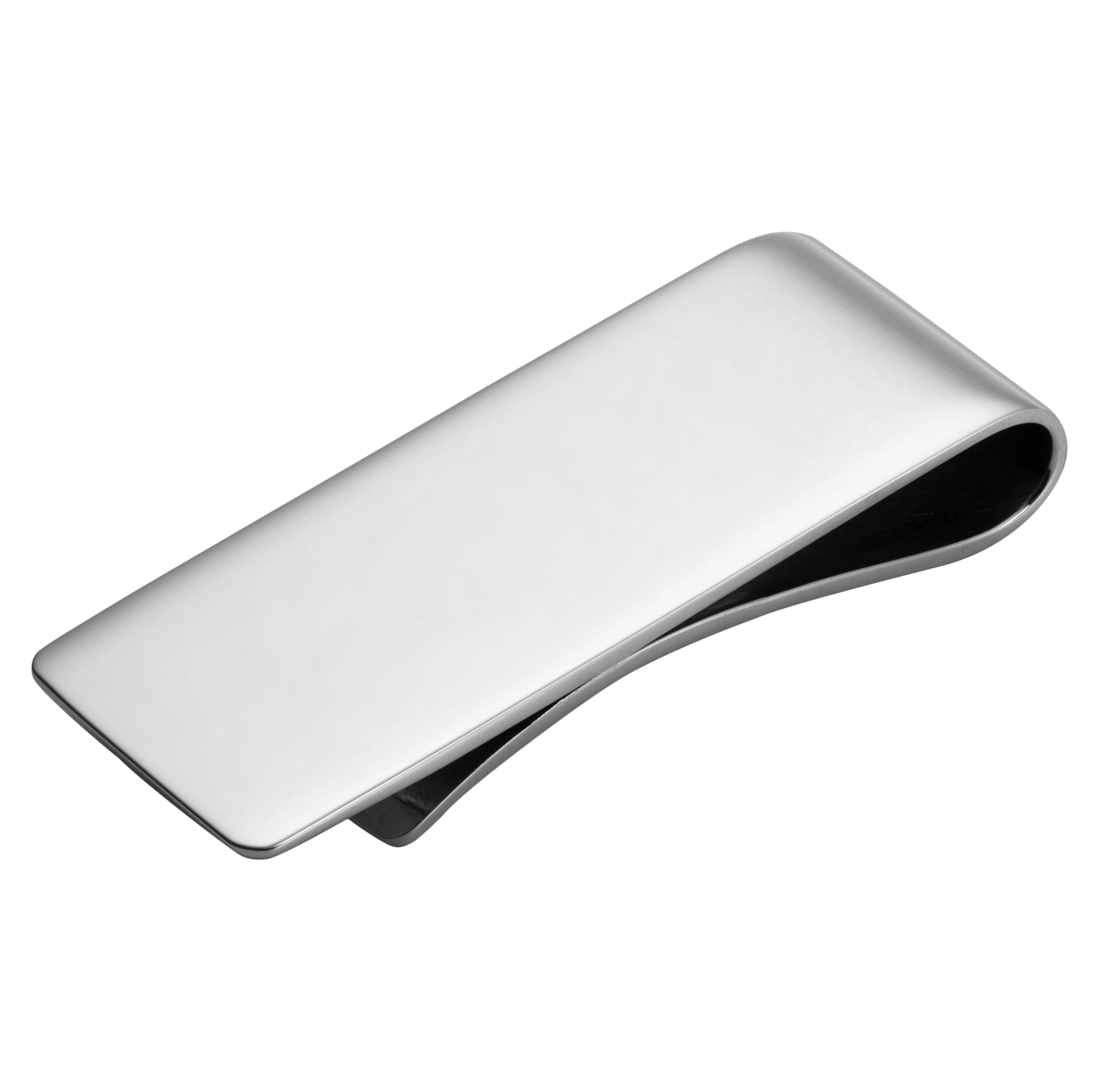 Sterling silver money clip with hallmarks on reverse