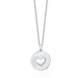 Sterling Silver Sunburst Heart Pendant