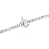 Silver Round T-Bar Belcher Chain Necklace