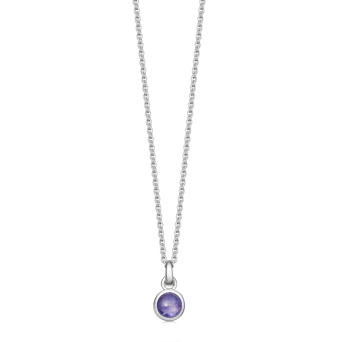 Sterling Silver Birthstone Necklace - hersey-and-son