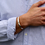 Men's Tapered Sterling Silver Cuff No.9