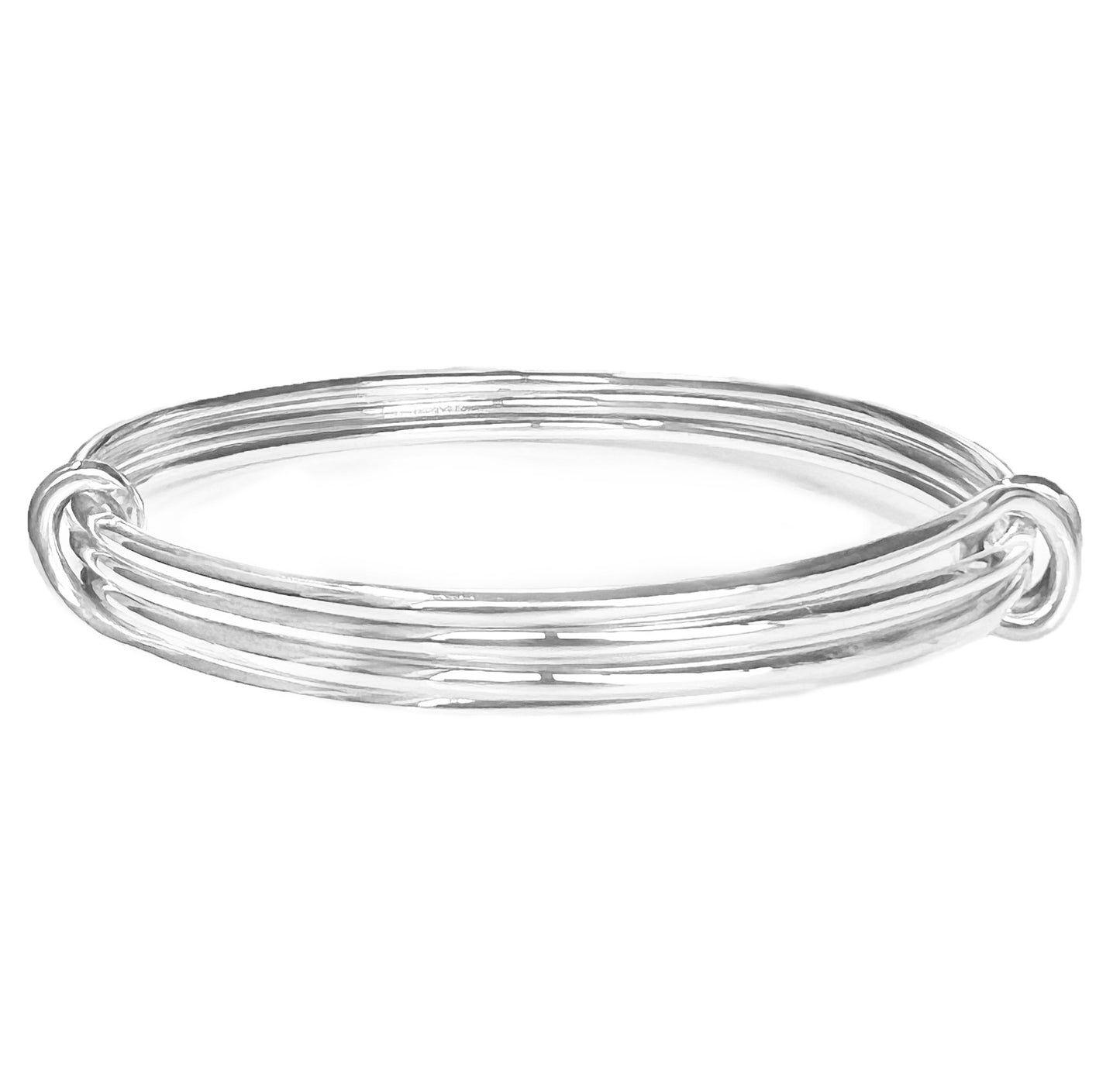 Sterling Silver Triple Wire Expanding Bangle