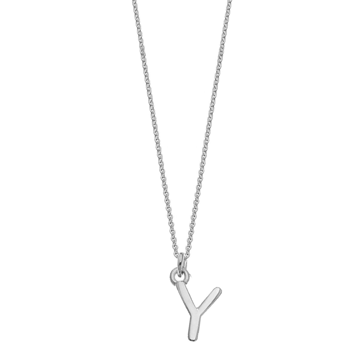 Sterling Silver Chunky Initial Necklace