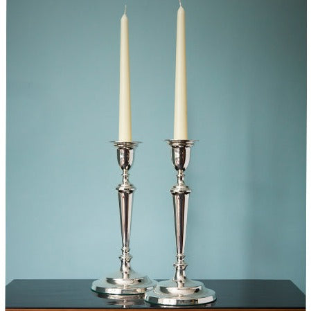 Silver Candlestick - V Stem 10.5" - hersey-and-son