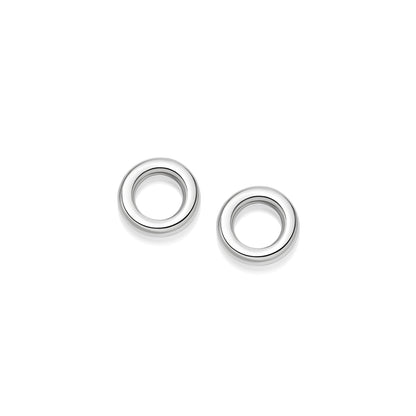 10mm Silver front facing hoop earring 