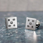King Charles III Coronation Hallmark Silver Cufflinks - hersey-and-son