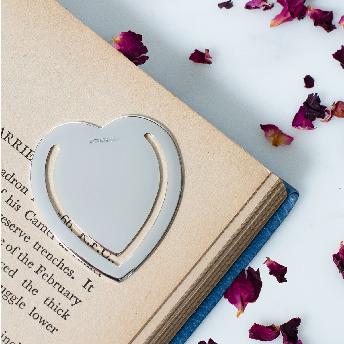 Silver Heart Bookmark