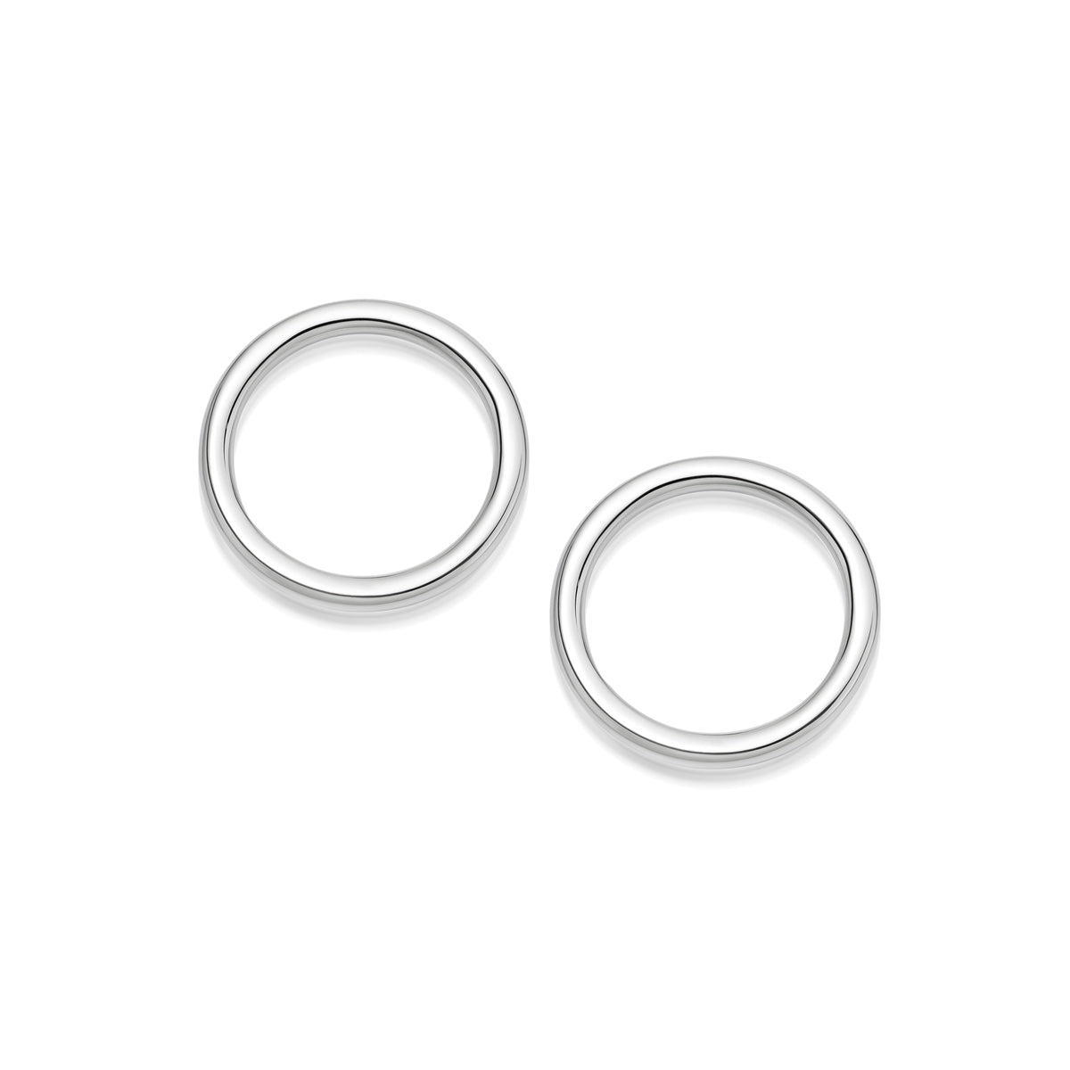 Front Facing Sterling Silver Hoop Earrings - hersey-and-son
