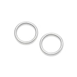 Front Facing Sterling Silver Hoop Earrings - hersey-and-son