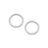 Front Facing Sterling Silver Hoop Earrings - hersey-and-son