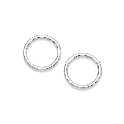 20mm Silver front facing hoop earring 