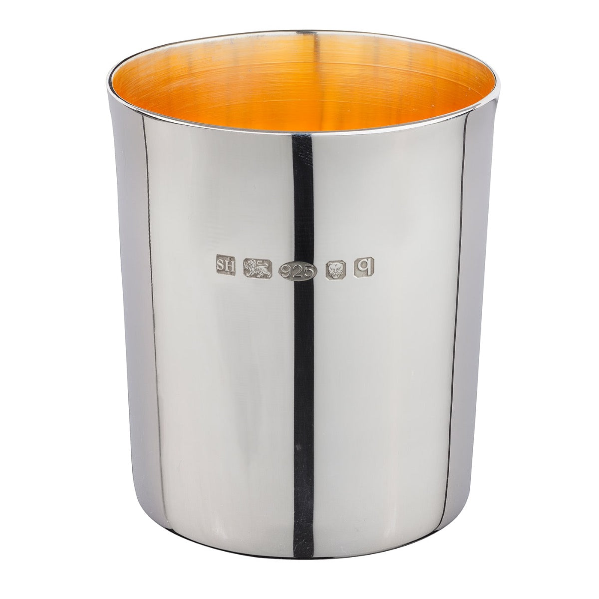 Silver glass tumbler cup
