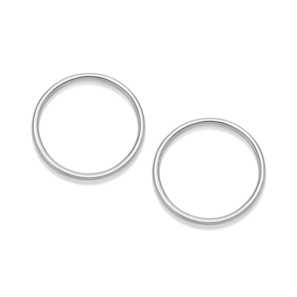 Front Facing Sterling Silver Hoop Earrings - hersey-and-son