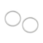 Front Facing Sterling Silver Hoop Earrings - hersey-and-son