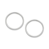 Front Facing Sterling Silver Hoop Earrings - hersey-and-son