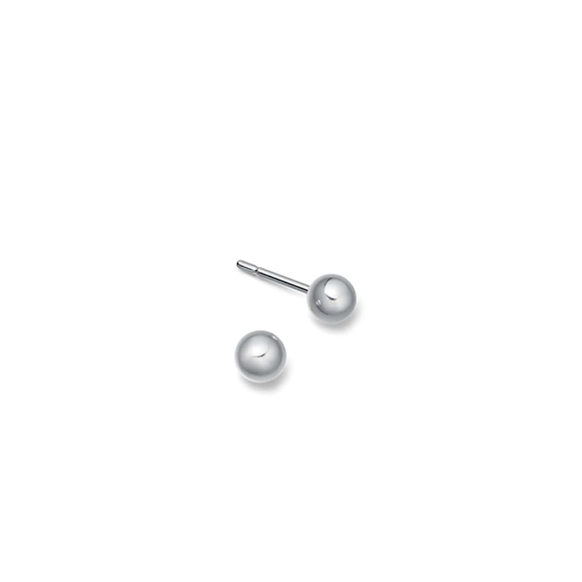 Silver ball stud earrings