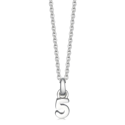 silver 5 number necklace 