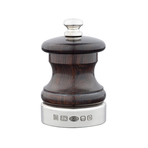 Silver & Blackwood Capstan 63mm Saltmill - hersey-and-son