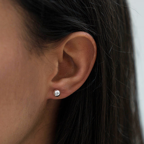 Silver 6mm ball earrings 