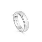 Deluxe Argentium Silver Court Ring - 6mm - hersey-and-son