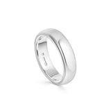 Deluxe Argentium Silver Court Ring - 6mm - hersey-and-son