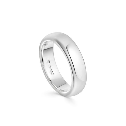 Deluxe Sterling Silver Court Ring - 6mm