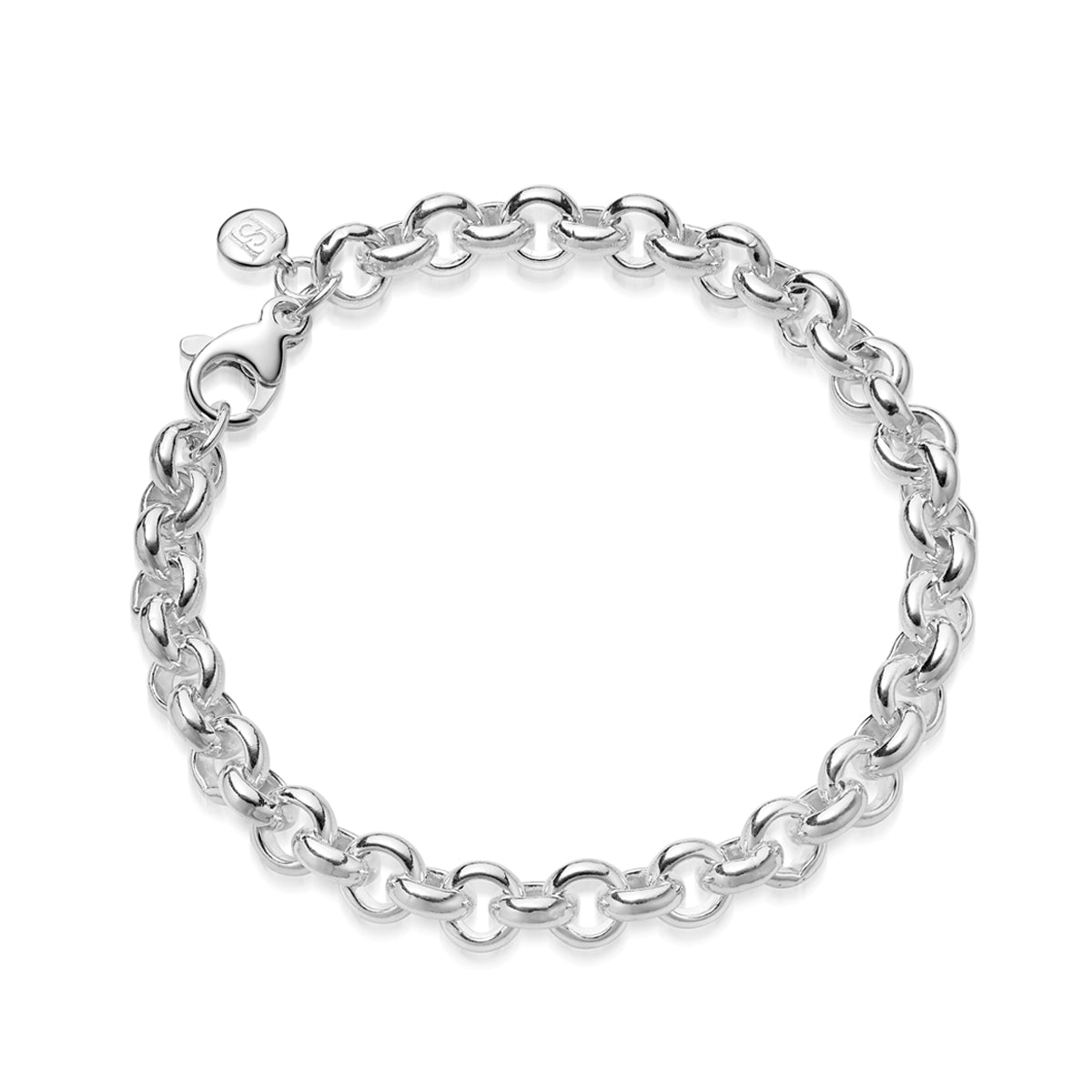 Heavy Silver Round Belcher Chain Bracelet