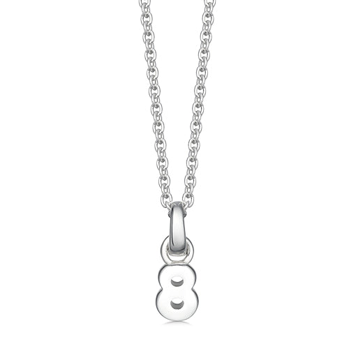 Silver Number 8 Necklace