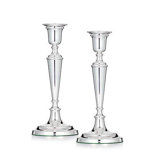 Silver Candlestick - V Stem 9" - hersey-and-son