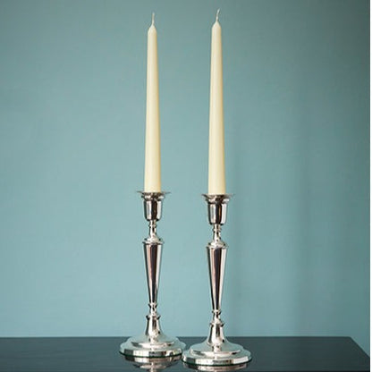 Silver 9.5 inch candlestick pair