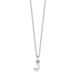 Mini Silver Letter "J" Initial Necklace - hersey-and-son